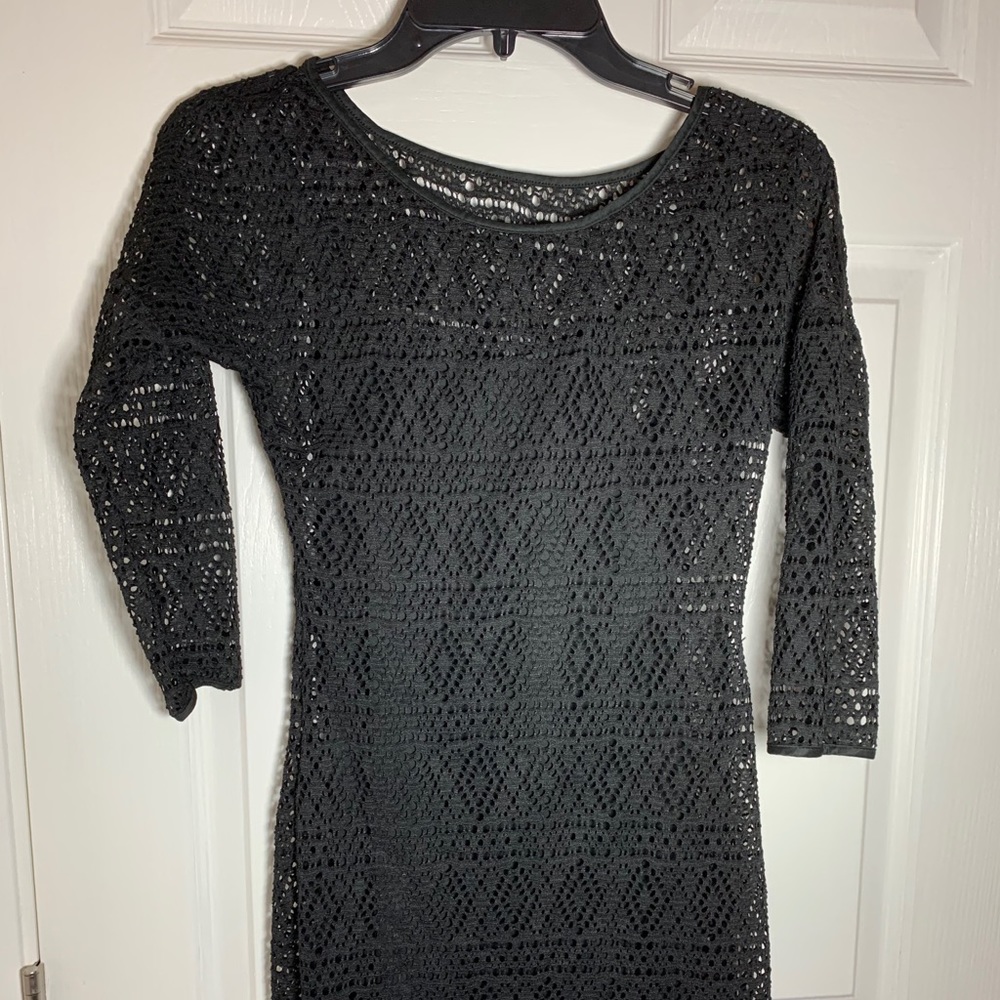 Short fishnet tight dress